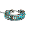 Fashion Copper Turquoise Charm Bracelet Imperial Jasper Beaded Bracelet Handmade Wrapped Bracelets for Women Turquoise Jewelry