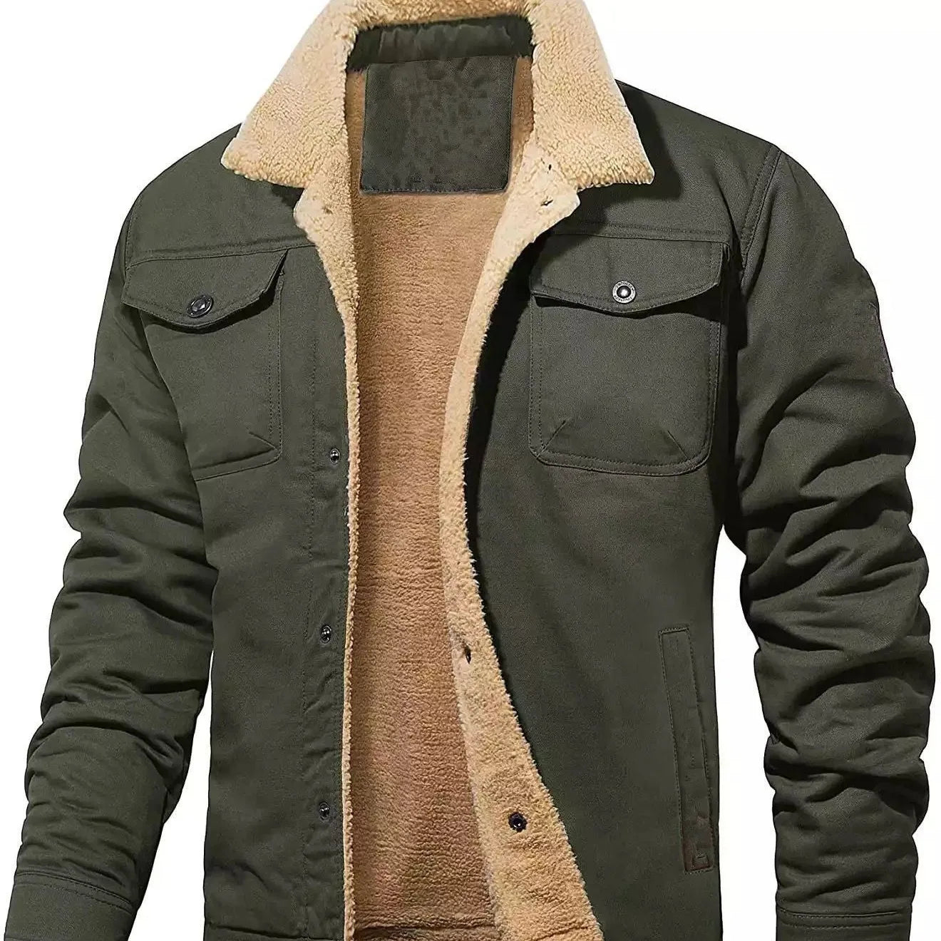 Autumn Winter Men's Fleece Cotton Workwear Jacket 10 Million Pcs Produced OEM Service Available Casual Coat
