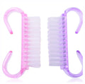 Wholesale Handle Grip Nail Dust Clean Brush Multi-color Plastic Handle Nail Scrub Brush