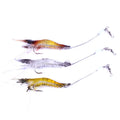 Wholesale SO028 7.5cm 6.6g Artificial Soft Plastic Baits Luminous Shrimp Shape Soft Fishing Lures with Hook