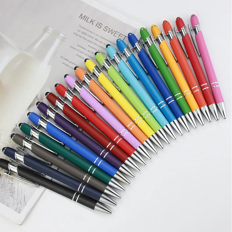 Customizable Retractable Aluminum Ballpoint Pen Touchscreen Tip for Education & Logo Printing Premium Promotional Gifts