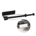 Single Hand Operable Paper Black Stainless Steel Towel Holder Under Cabinet with Damping Effect for Kichen Bathroom