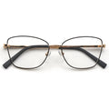 HIGO 2522 Women High Quality Stainless Steel Cat Eye Full Rim Optical Glasses Custom Logo Handmade Lightweight Durable Gray