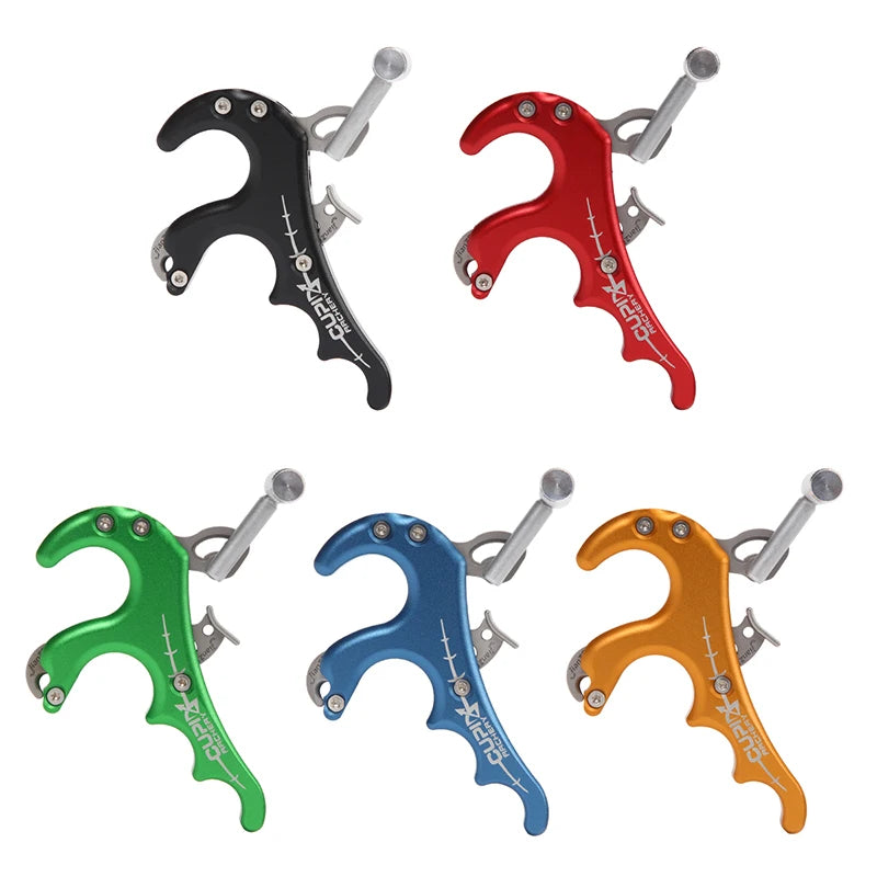 Factory Direct Sale Portable Metal Hunting Aluminum Alloy 4 Finger Archery Bow Release Aid MegaBDM