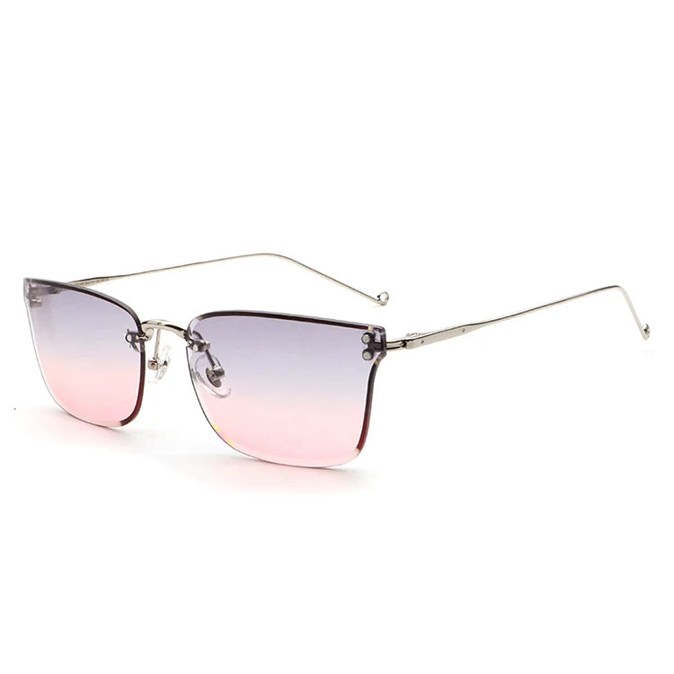 Retro Stylish Rimless Sunglasses Women Frameless Sun Glasses