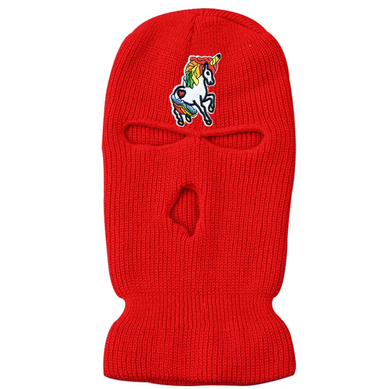 Wholesale 100% Acrylic Winter Cycling Balaclava Knitted Ski Mask 3 Holes Full Face Filter Cover for Sports for Cycling Skiing