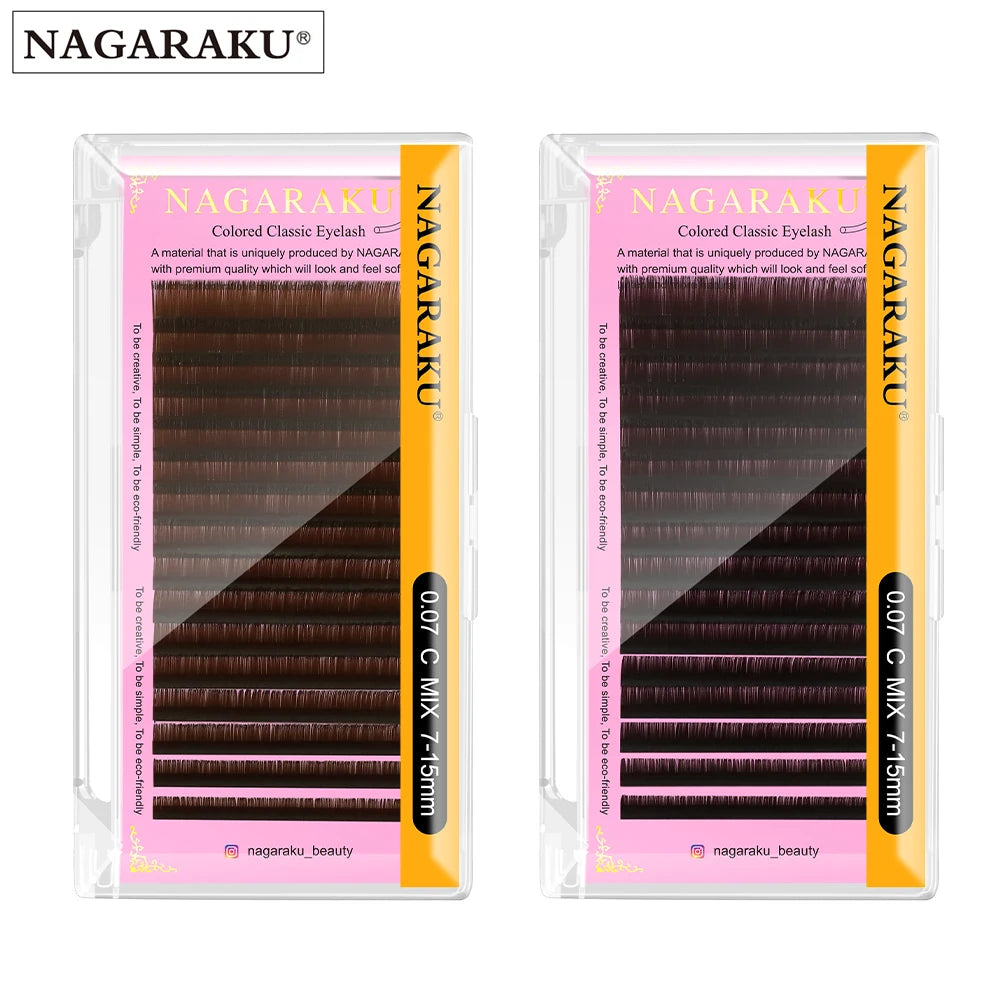 NAGARAKU Brown Eyelash Extension Las Extension Supplies Individual Mink Lash Extensions Private Label