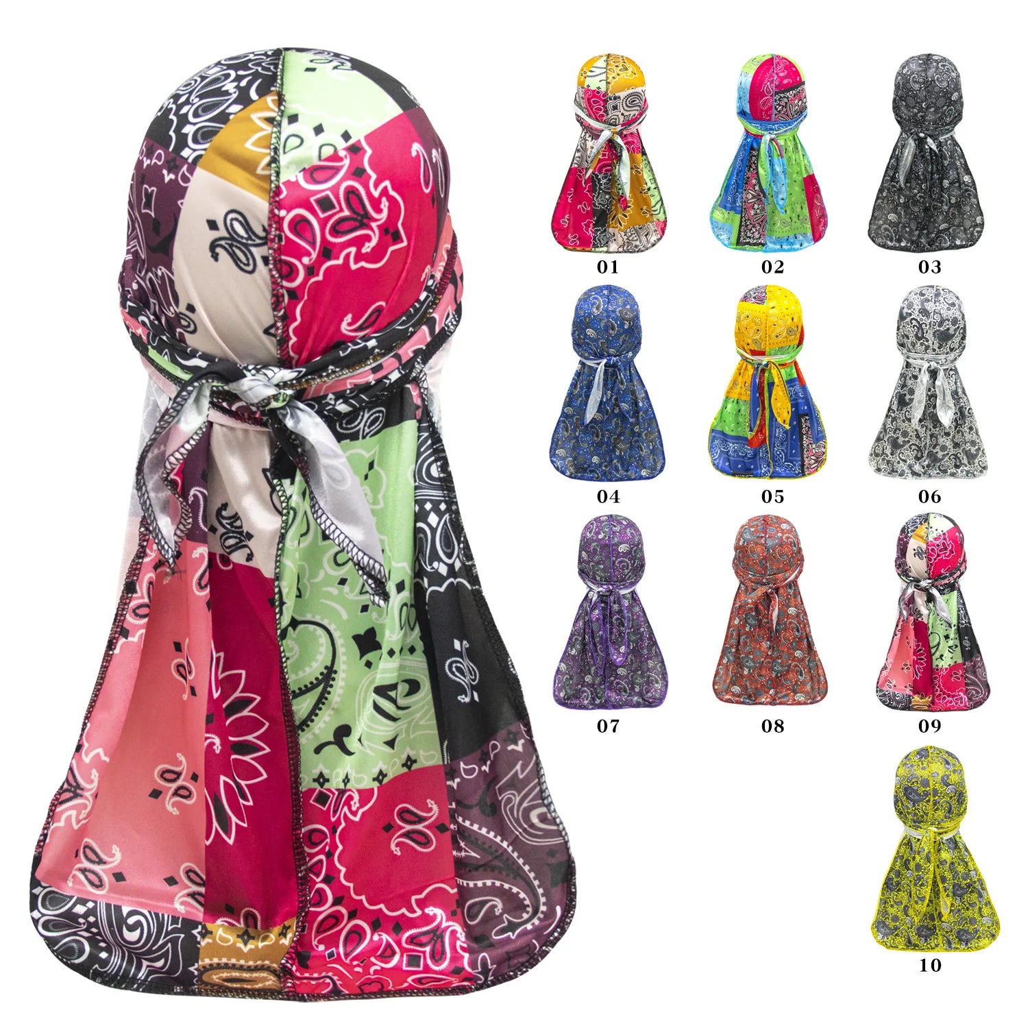 Silky Satin Outdoor Sporty Basketball Running Fitness Sports Headscarf Turban Designer Hat Wholesale Custom