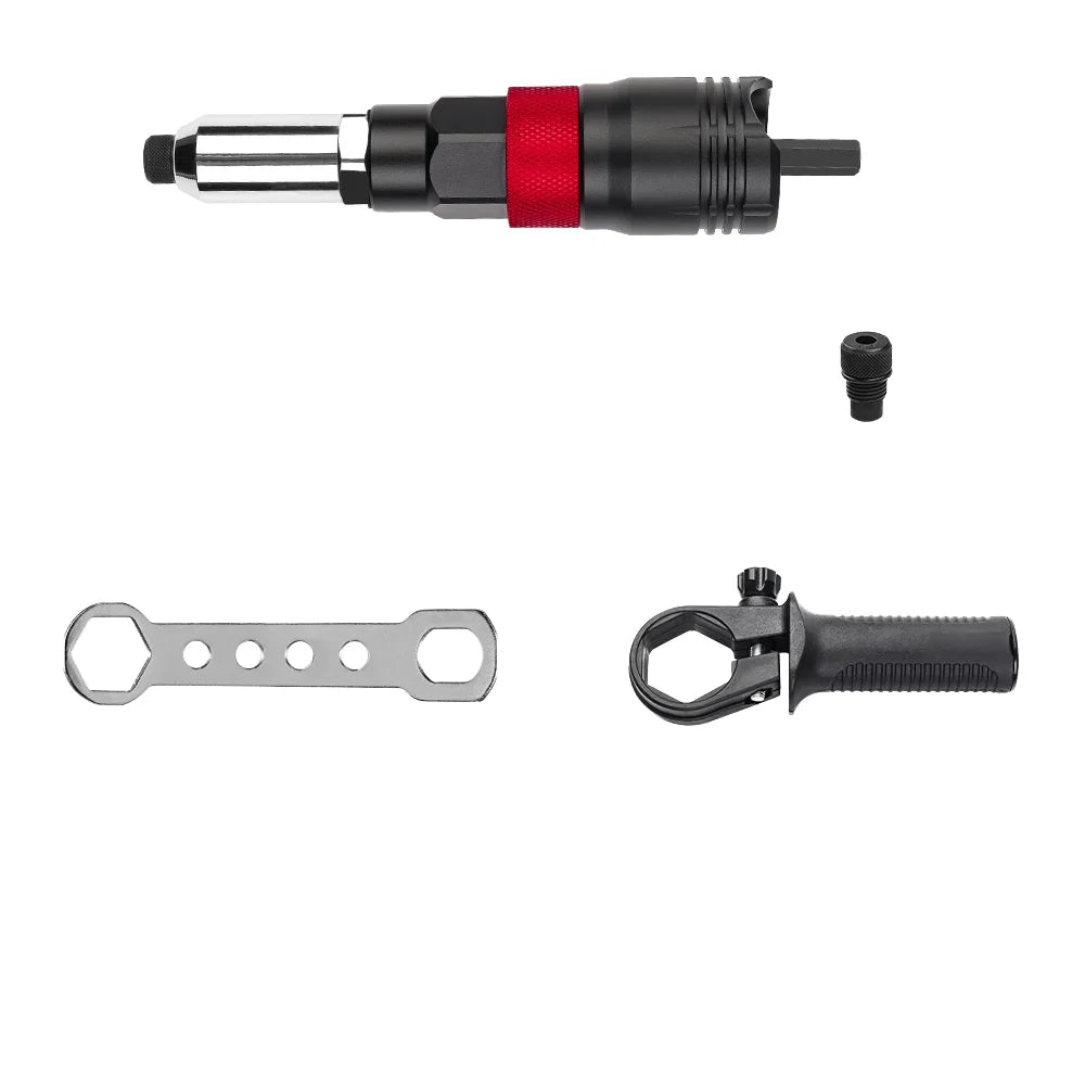 2.4MM3.2MM4.0MM4.8MM6.4MM Electric Rivet Gun Adapter Insert Nut Riveting Tool Home Cordless Rivet Nut Gun Converter