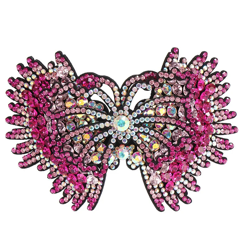 HX-162 Crystal Butterfly Hair Clips Hairpin for Women Girl Barrettes Headband Hair Accessories Wedding Ornaments