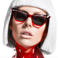 Hot Trendy Fashion Cat Eye New Design Thin Gafas De Sol PC Frame UV400 Lens Women Multicolor Sunglasses Ladies