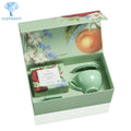 Custom  Luxury Square Flower Magnetic Color Box Packing Tea Cup and Saucer Tea Set Coffee Mug Paper Gift Packaging Box