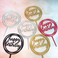 New Design Happy Birthday Acrylic Princess Crown Wedding Birth Day Christmas Party Butterfly Cake Decoration Cake Topper
