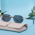 ADE WU 2025 Trendy Custom Logo Rimless Sun Glasses Luxury Brand Men's Sunglasses for Unisex