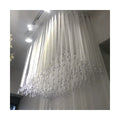 LG20181108-1 Clear Acrylic Beads Curtain Wedding Hanging Pendants Crystal Bead Strands Ceiling Decorate Silk Ribbon