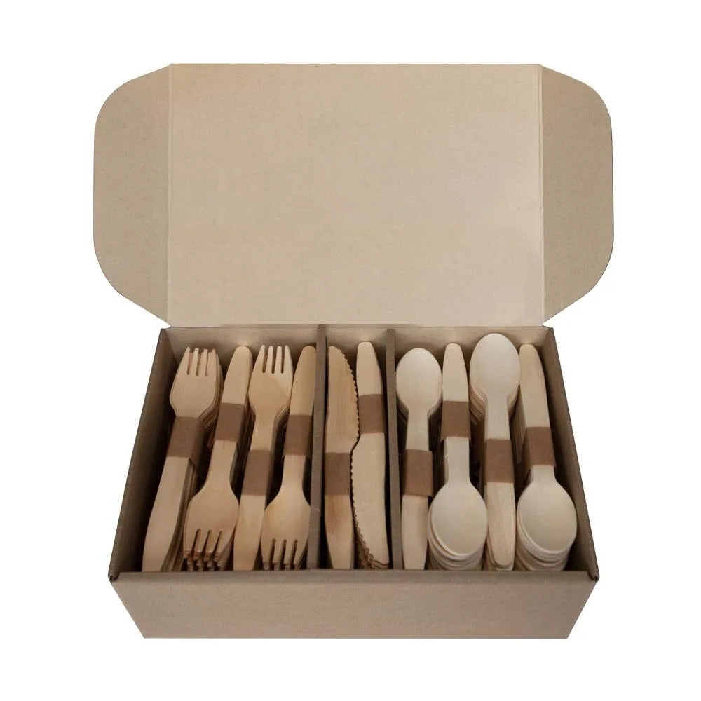 Customized Logo Disposable Wooden Soup Spoons Safe to Use Leaking Easily Single Use Wooden Cutlery