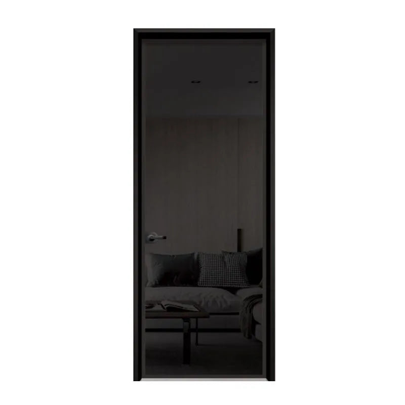 Modern Narrow Desgin Double Tempered Frosted Glass Aluminum Bathroom Glass Interior Doors