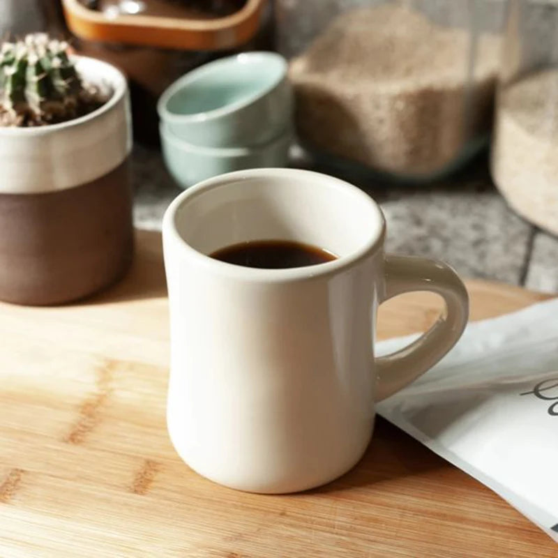 Custom Logo Ceramic Diner Mug for Coffee Shop