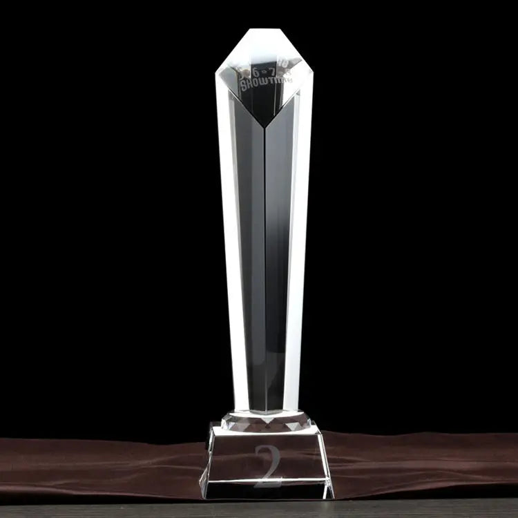 Custom Wholesale Engraving Clear Hexagon Crystal Glass Trophy Sports Award Crystal Trophy Crystal Ornaments Souvenir Glass Craft
