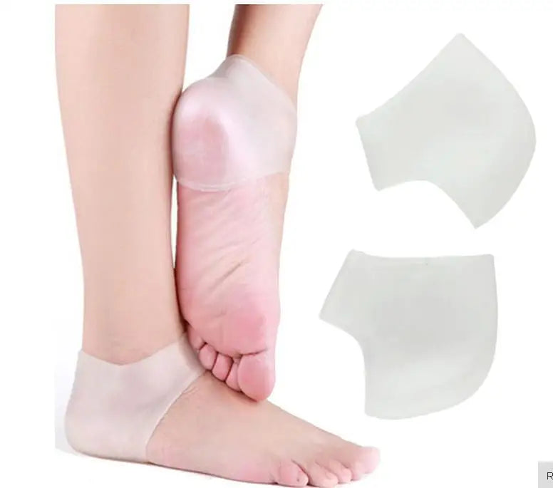 Silicone Heel Sock Protectors Foot Care Tool Moisturizing Gel Heel Covers Relief Cracked Skin Care Health Massager