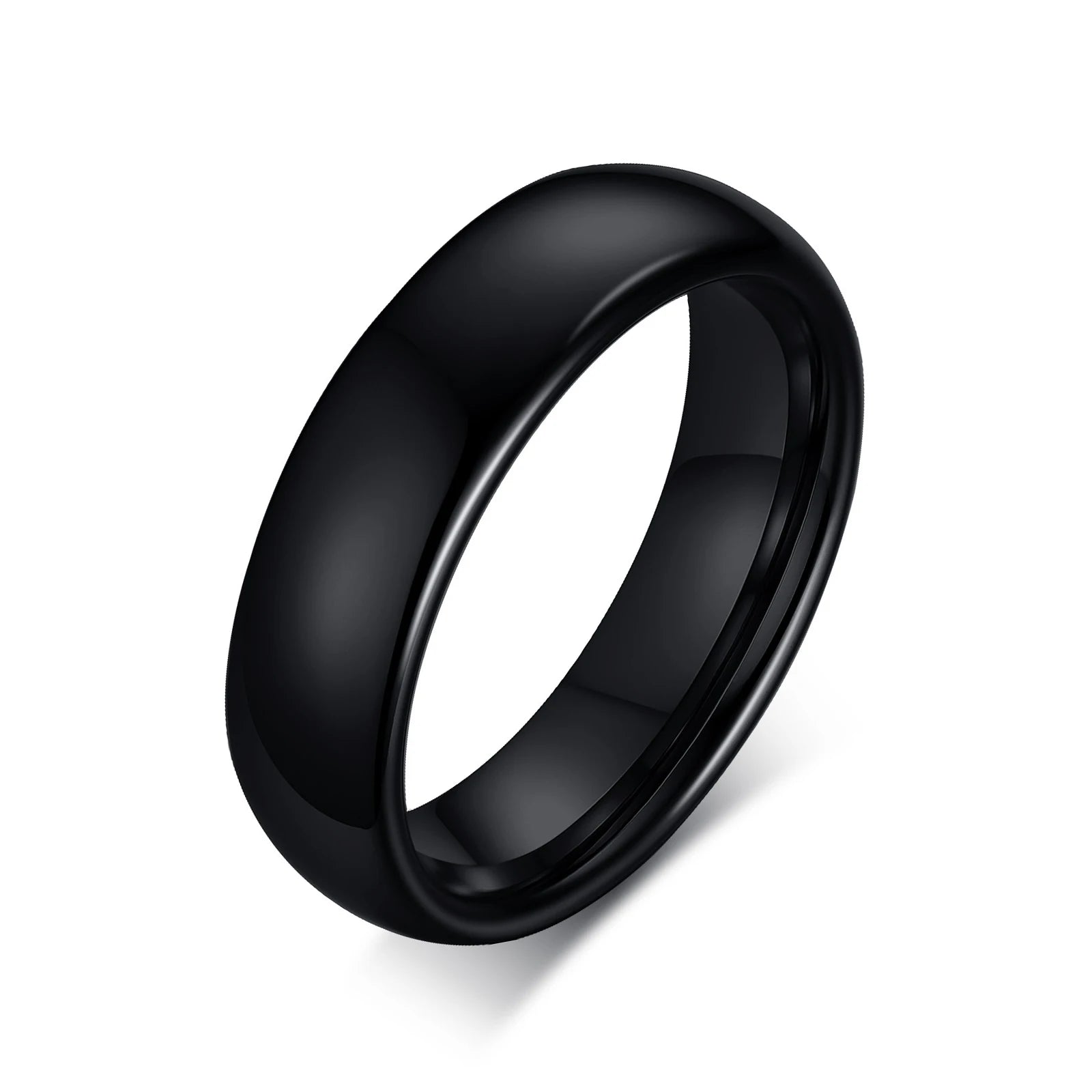 2023 Hot Sales Wholesale Custom Low Price 6mm Mens Black Tungsten Carbide Wedding Ring