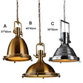 Wholesale Loft Retro Vintage Lamp Wrought Iron Black Industrial Shade Pendant Light for Kitchen Restaurant