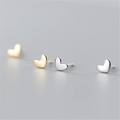 Fashion Korea Style Lady Party Wedding Gold Sliver Plated Heart Stud Earrings for Women