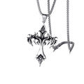 Japanese Literary and Artistic Youth Jewelry Vulcan Blue Blood Sword Cross Pendant Imperious Stainless Steel Necklace Wholesale
