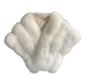 QIUCHEN QC21145 High Quality Women's Short Real Fox Fur Cape Wedding Shawl