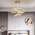 Factory 57W Stainless Steel Base Modern LED Crystal Hanging Pendant Light Chandeliers