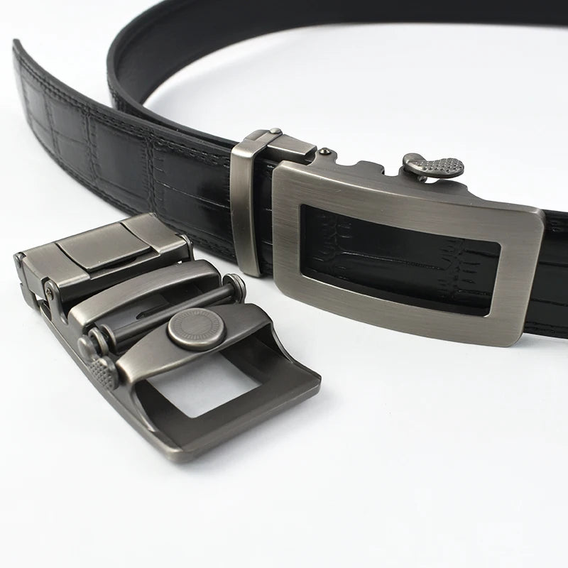 Meetee KY886 36mm Men's Belt Head Clothing Accessory Jeans and Trousers New Hollow Zinc Alloy Adjustable Leather Belt Pin Buckle