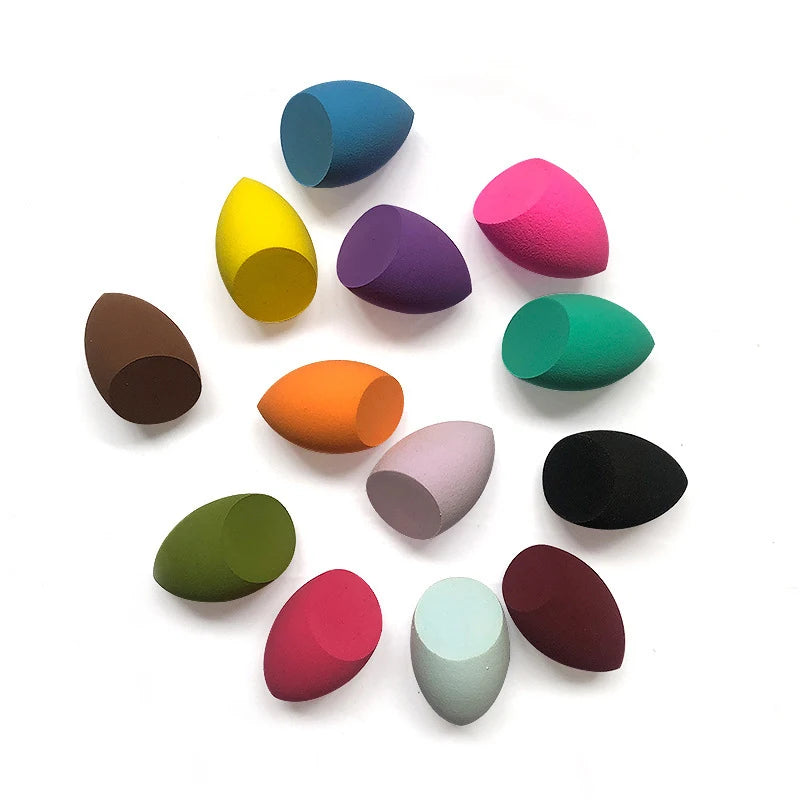 Professional Beauty Conceal Makeup Sponges Hypoallergenic Skin Cover with Round & Waterdrop Shape for Mixing Liquid Foundation