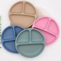 Silicone Suction Plate 100% Food Grade Silicone Anti-Slip Suction Placemats Kids Baby Plates