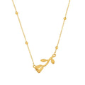 Simple Stainless Steel 18K Gold Plated Small Crosswise Rose Flower Necklace Titanium Steel PVD Personalized Rose Choker Necklace