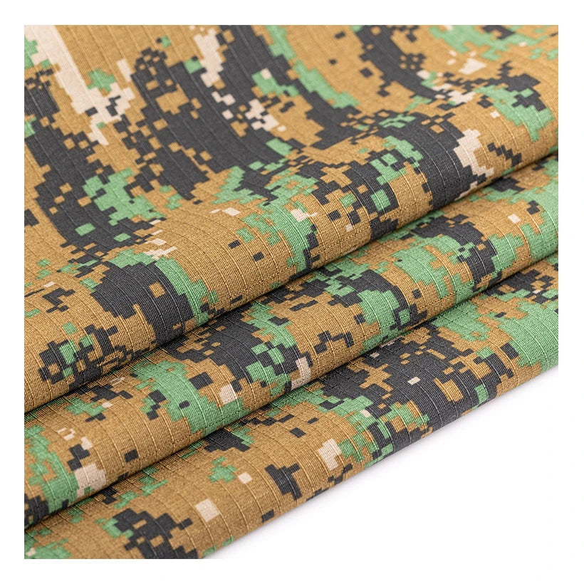 80% Polyester 20% Cotton Plain Dyed Waterproof Anti Tearing Ripstop Fabric for Boys Girls Tactical