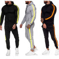 Slim Fitting Men Trackuists Zipper Sweat Suits Hoodie Jogging Jogger Sets Blank Men Autumn Winter Clothing
