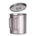 Camping Mug Titanium Cup 300ml Two Kinds of Handles Drinkware Printed Tea Cups for Outdoor Hiking Travel Accessories