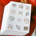 Round Sealing Stickers for Plant and Animal Letters UV Printed 'Thank You' Message