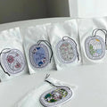 Custom Long-Lasting Hanging Paper Perfume Sachet French Country Design Plants/Flowers Theme Oval Shape Wardrobe Car Air