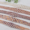 AAAA 4-9mm White pink Purple Mixed Color Rice Shape Pearl Meter Tower Chain in Strand Loose Wholesale Freshwater Pearls Beads