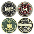Modern Antique Zinc Alloy Brass Gold Plated Custom Logo Embossed Enamel Challenge Coin-Die Stamped Souvenir Metal Craft