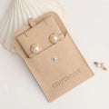 PUPPYSEW  Microfiber Sand Color Jewelry Bag with Insert Pad  Jewelry Pouch With Button  Necklace Packaging Bag With Logo