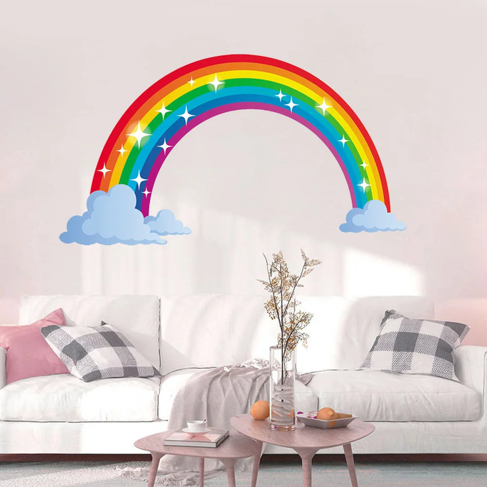 Wholesale DIY Decorative Rainbow Dots Wall Sticker Children Room Decoration Sticker Removable Wall Decal