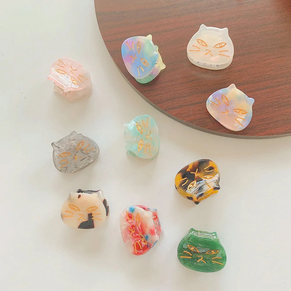 Sweet Cute Head Claw Clip Acetate Cellulose Hair Claws for Children Wholesale Hair Clips