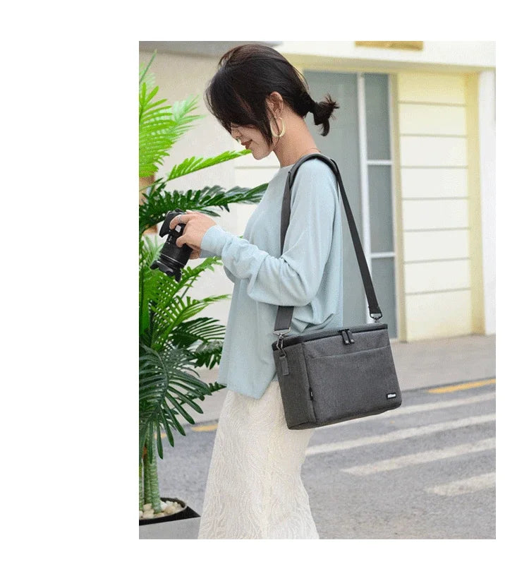 Portable Photographer Equipment Shoulder Bag for Digital/Action/DSLR/SLR Mirrorless/Instant Camera Bag for Out Door Travel Bag