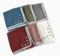 Ready to Ship High Quality Embroidery Chiffon Hijab Malaysia Hijab Shawl Muslim Scarfs for Women 90*90