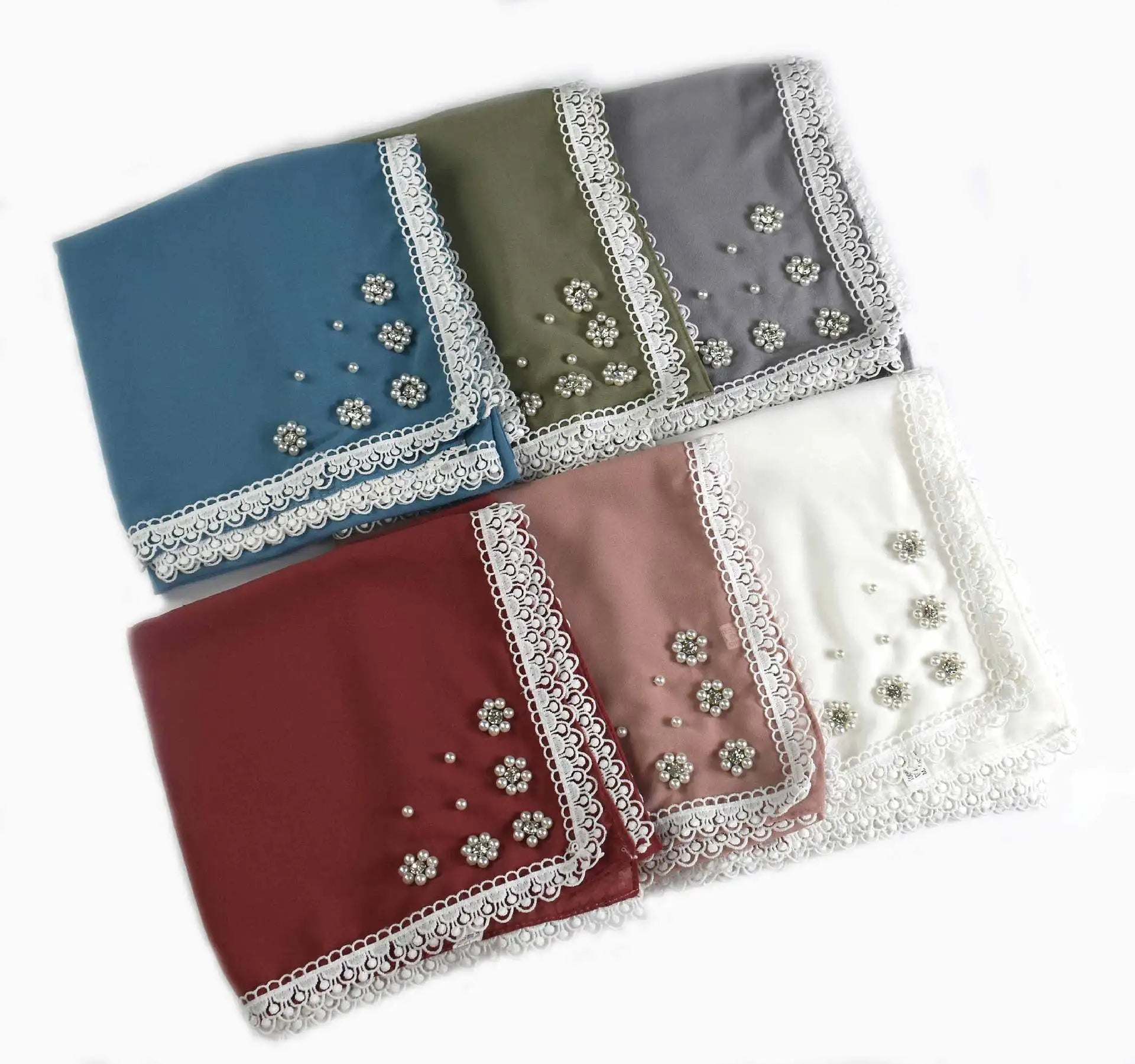Ready to Ship High Quality Embroidery Chiffon Hijab Malaysia Hijab Shawl Muslim Scarfs for Women 90*90