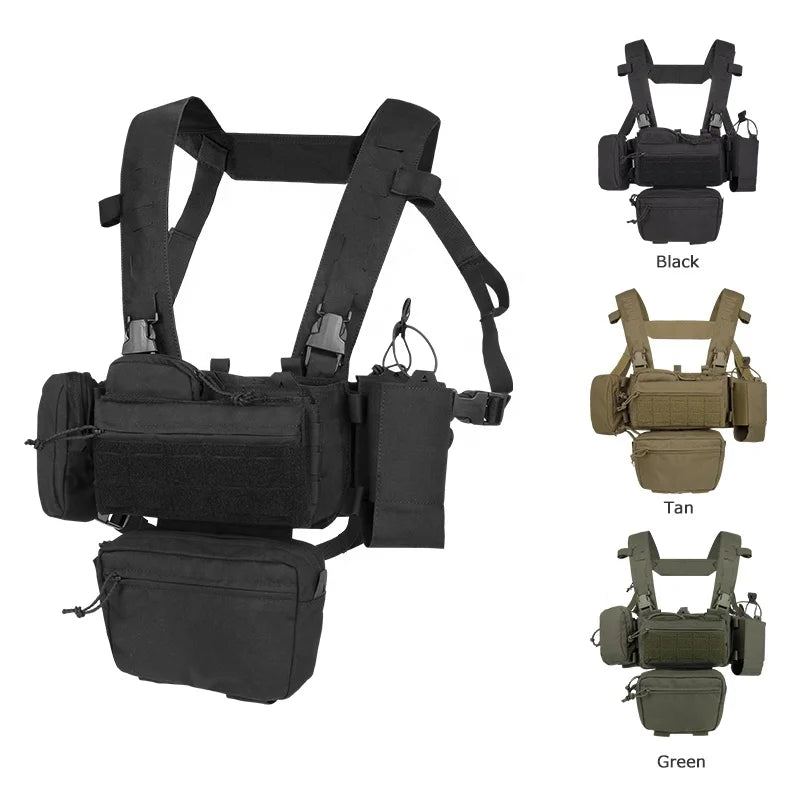 YAKEDA Tactico Molle Body Harness Chest Rig Tactical Vest Bag