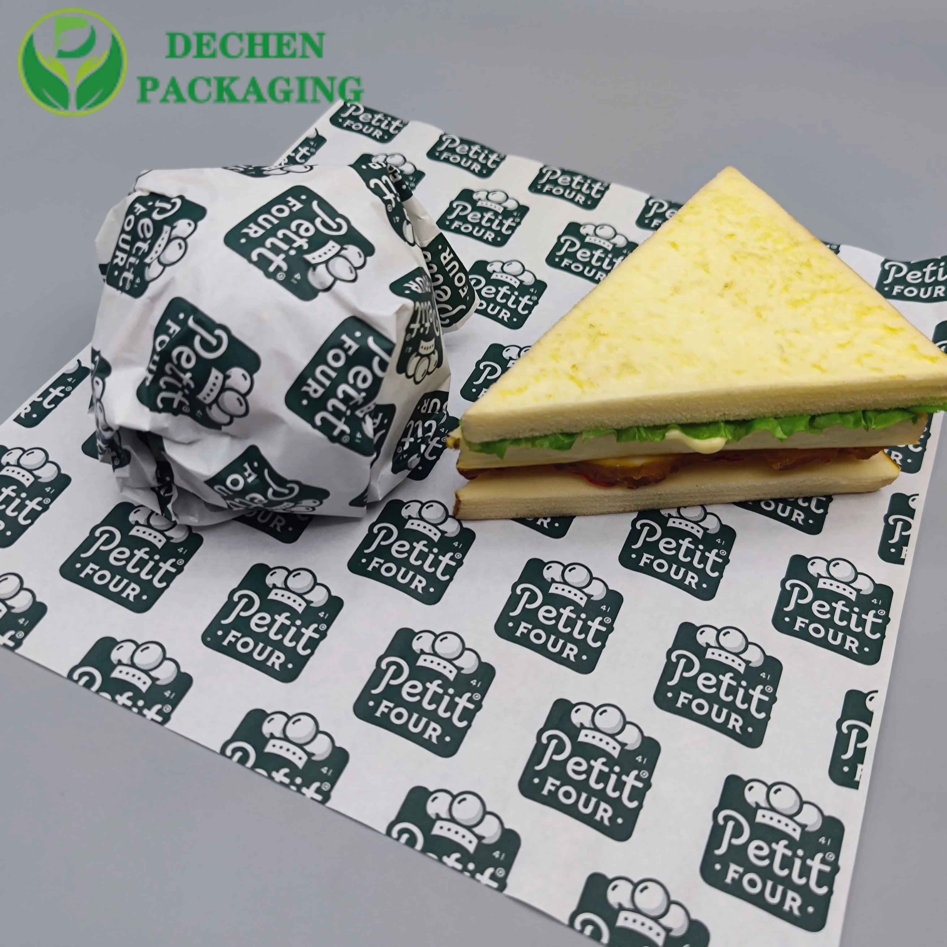 Custom Coated Deli Paper Sheets Single Side for Bread Cookie Chewing Gum Wrapping Manufactured by Burger Wrap Paper Industries