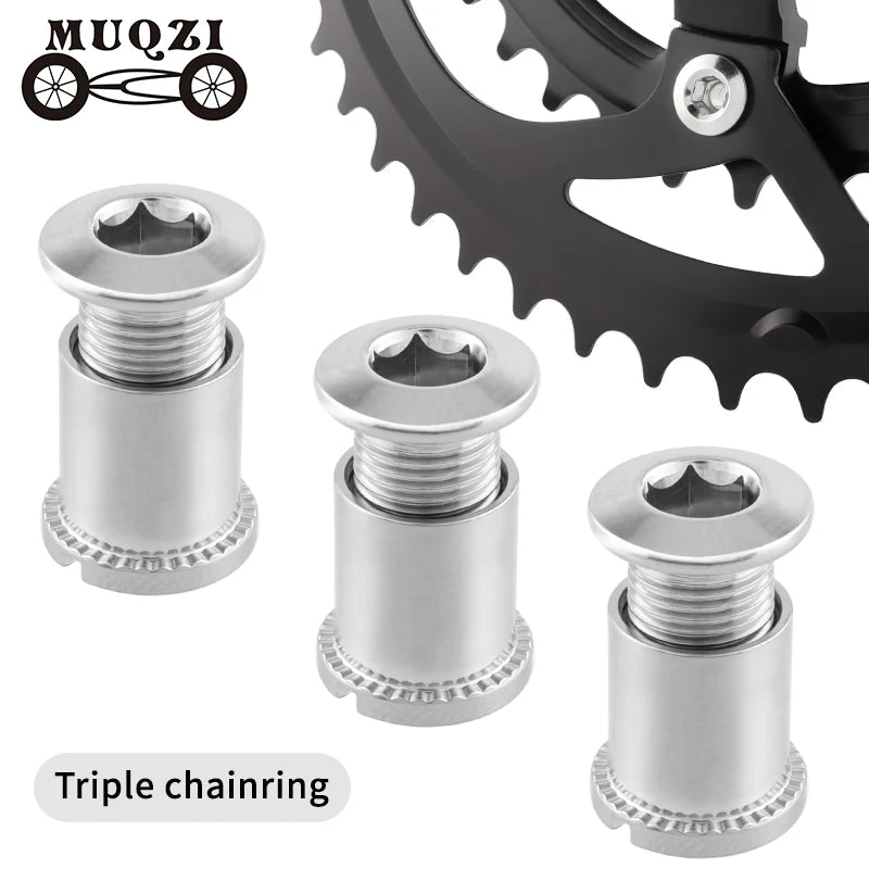 MUQZI Steel Bicycle Chain Ring Bolts MTB Road Bike Disc Crank Bolts for Chainwheel